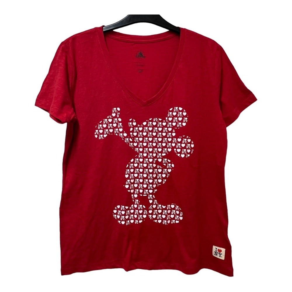 Disney I ❤️ NY Mickey Mouse Red Tee Size Medium